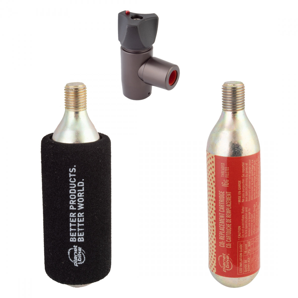 PLANET BIKE PUMP PB Co2 BLACK ZEPPELIN w/2-16g - PLANET BIKE