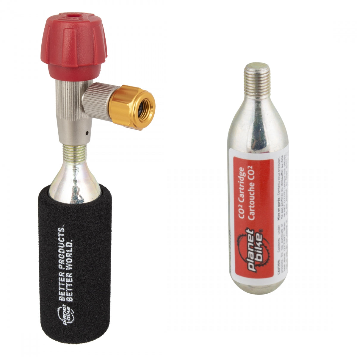PLANET BIKE PUMP PB Co2 RED ZEPPELIN W/2-16g - PLANET BIKE