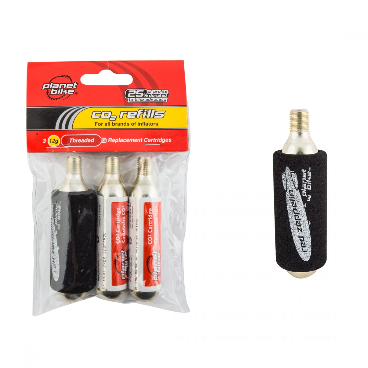 PLANET BIKE PUMP PB Co2 CART 12g THRD CDof3 - PLANET BIKE
