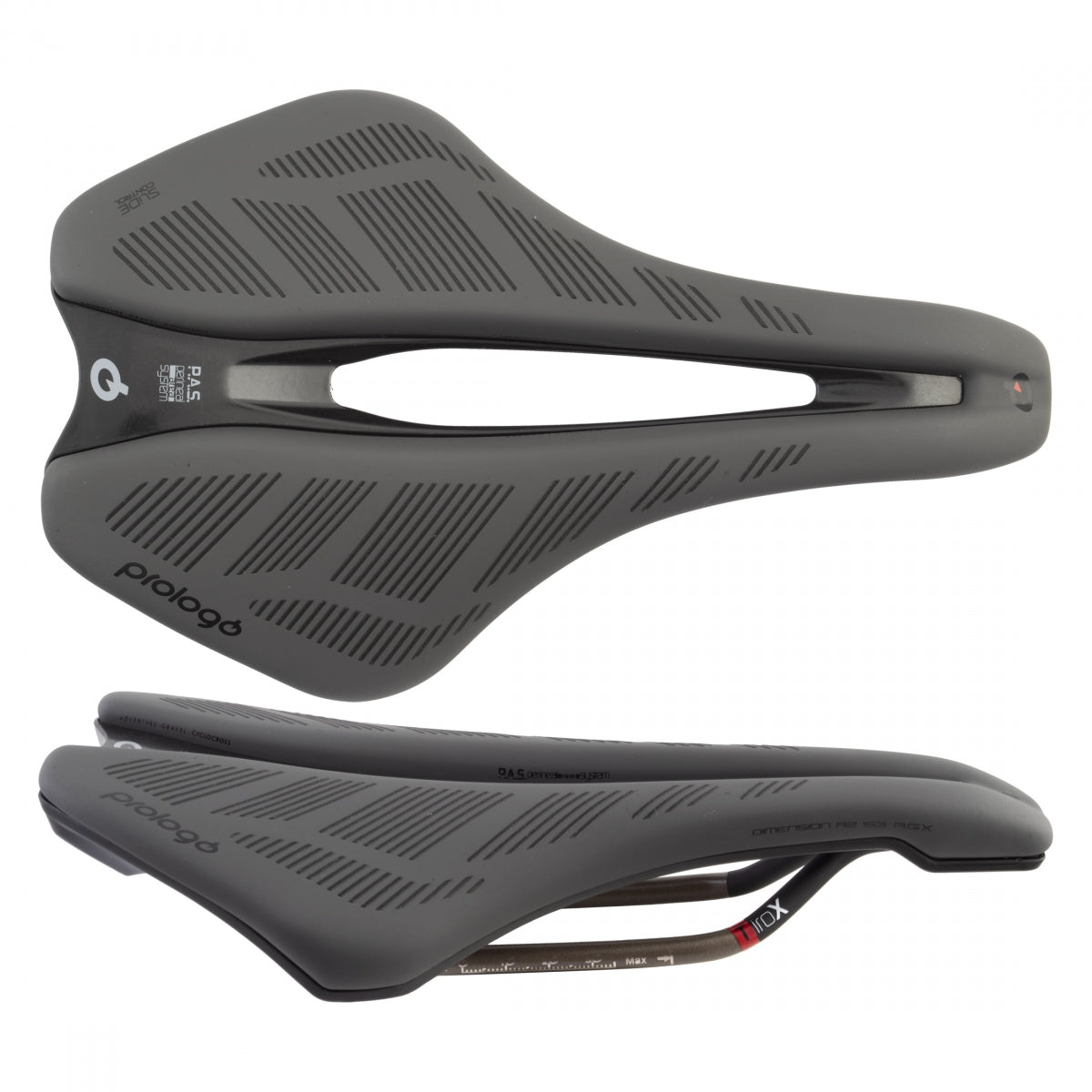 PROLOGO SADDLE PROLOGO DIMENSION R2 AGX TIROX 153 DK-GY w/SLIDE CONTROL - PROLOGO