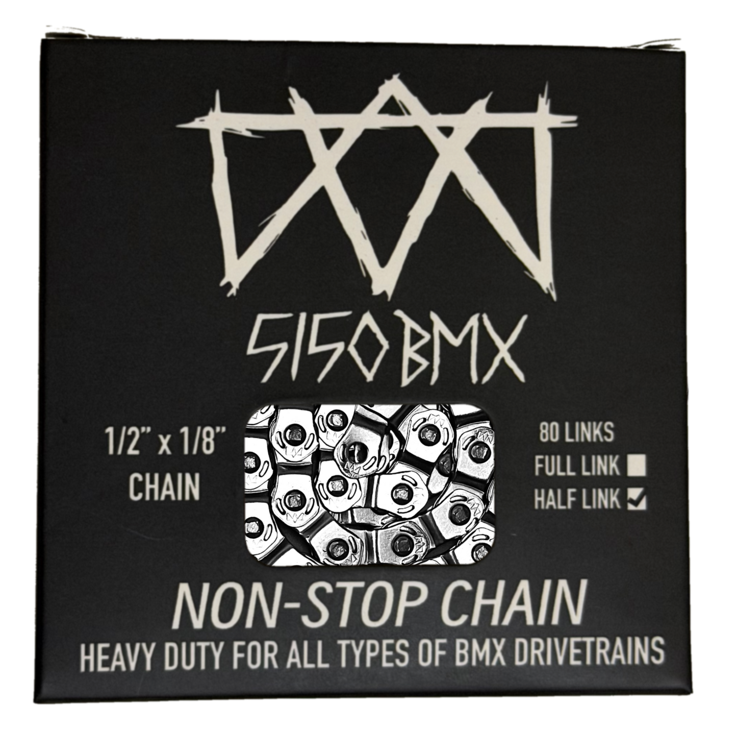 5150bmx "Non-Stop" Half-Link Chain (Chrome)