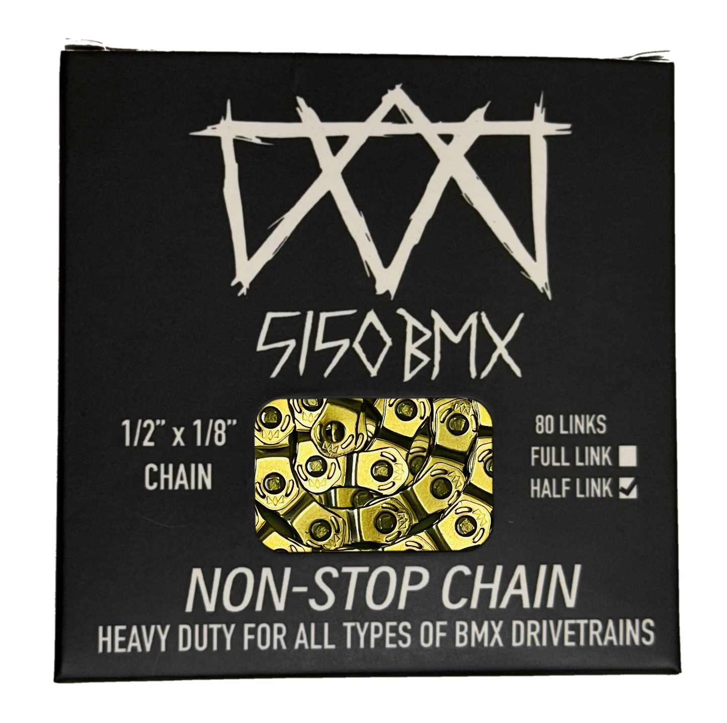 5150bmx "Non-Stop" Half-Link Chain (Gold)