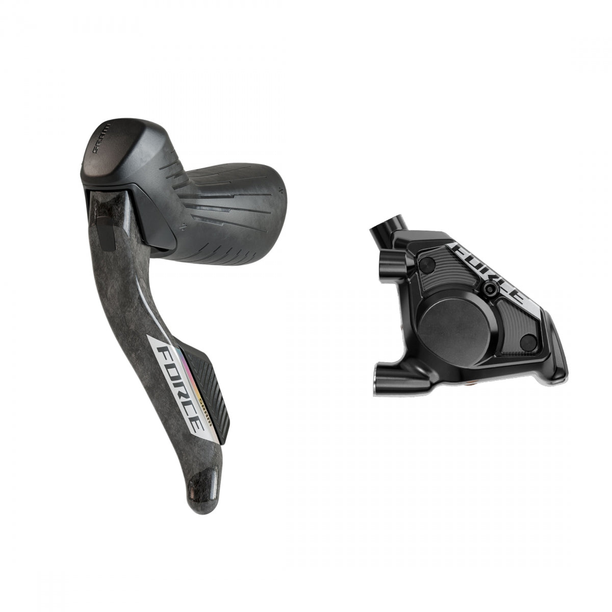 SRAM SHIFrontER SRAM FORCE ETAP AXS E1 HYD DISC LH 950 w/CALIPER/FLAT MOUNT 20mm NO ROTOR BK (P) - SRAM