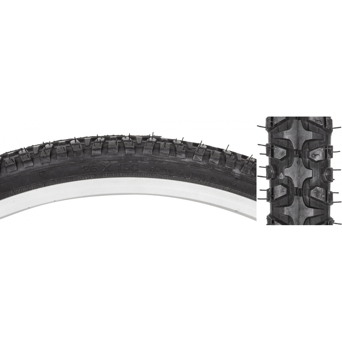 SUNLITE TIRE SUNLT 26x1.5 CST796 BK/Black WIRE - SUNLITE