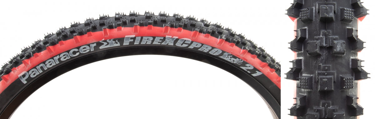 PANARACER TIRE PAN FIRE XC PRO 26x2.1 FOLD TBLS BK/RD/BK - PANARACER