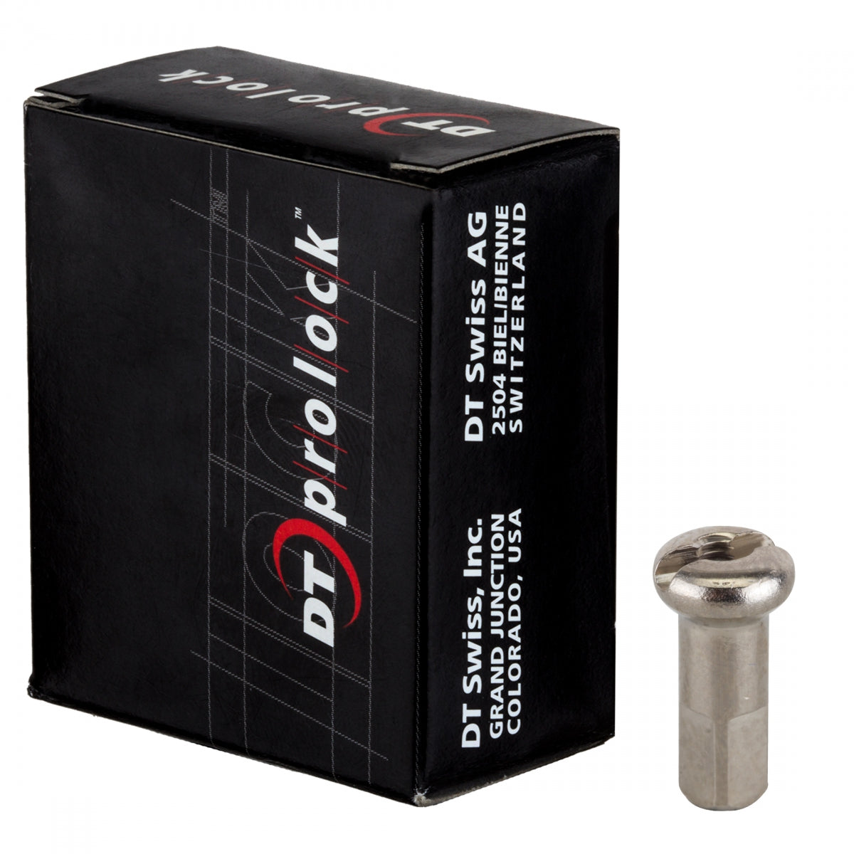 DT SWISS SPOKE NIPPLE DT BRASS 2.0x12mm PROLOCK SL BXof100 - DT SWISS