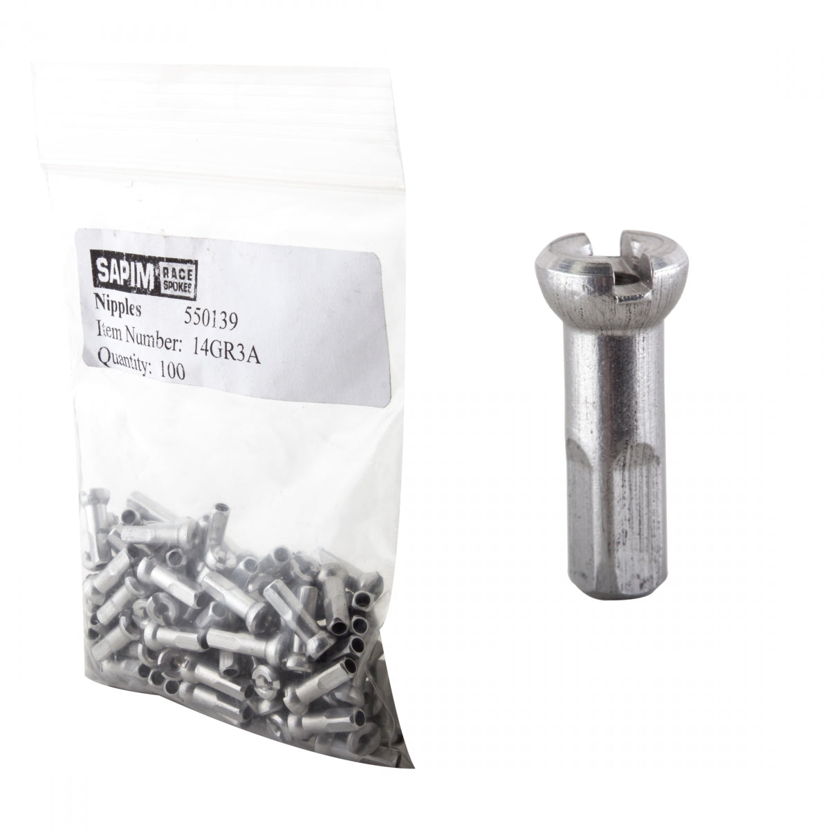 SAPIM SPOKE NIPPLE SAPIM ALY POLYAX 2.0x14mm SL BGof100 - SAPIM