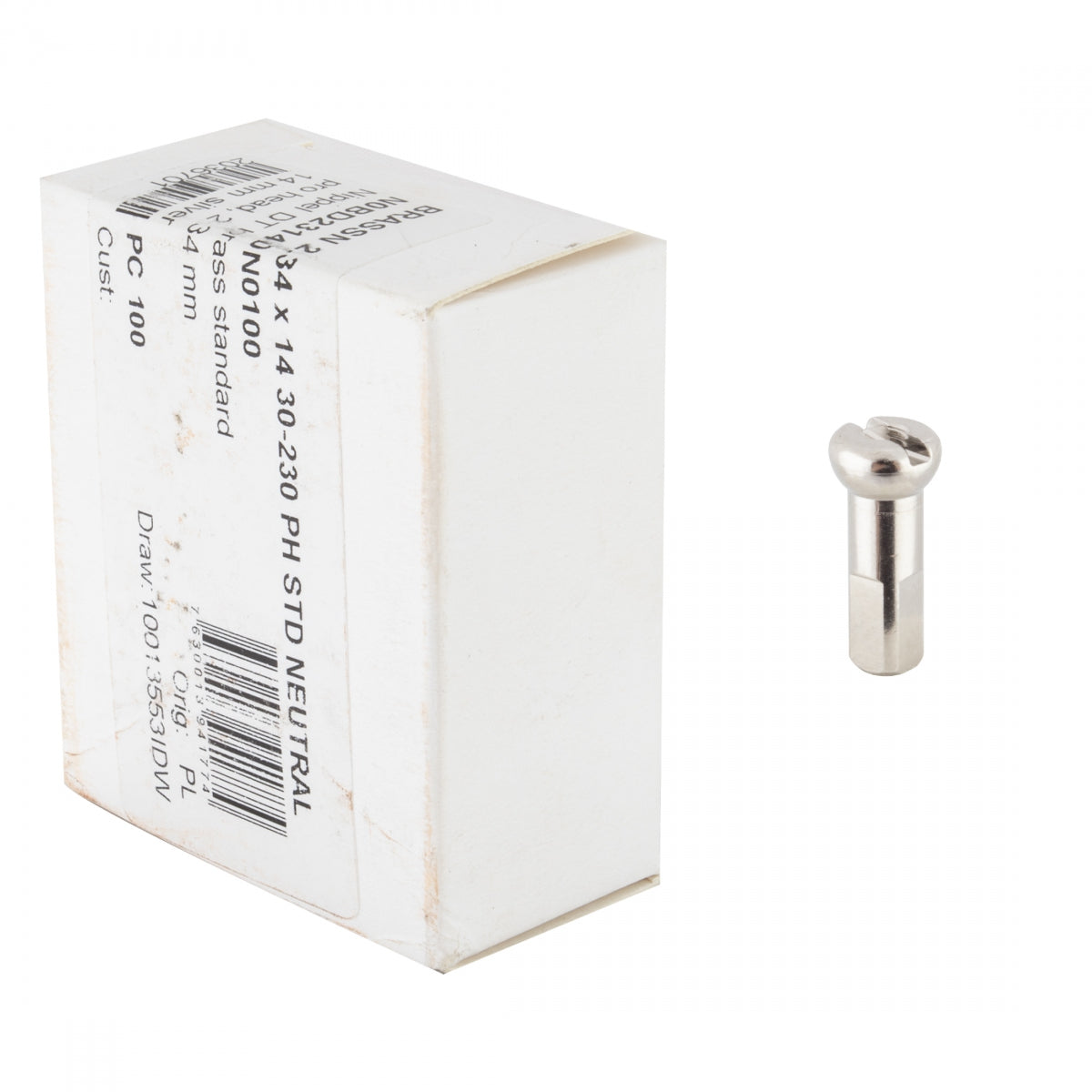 DT SWISS SPOKE NIPPLE DT BRASS 2.34x14mm PROHEAD SL BXof100 - DT SWISS