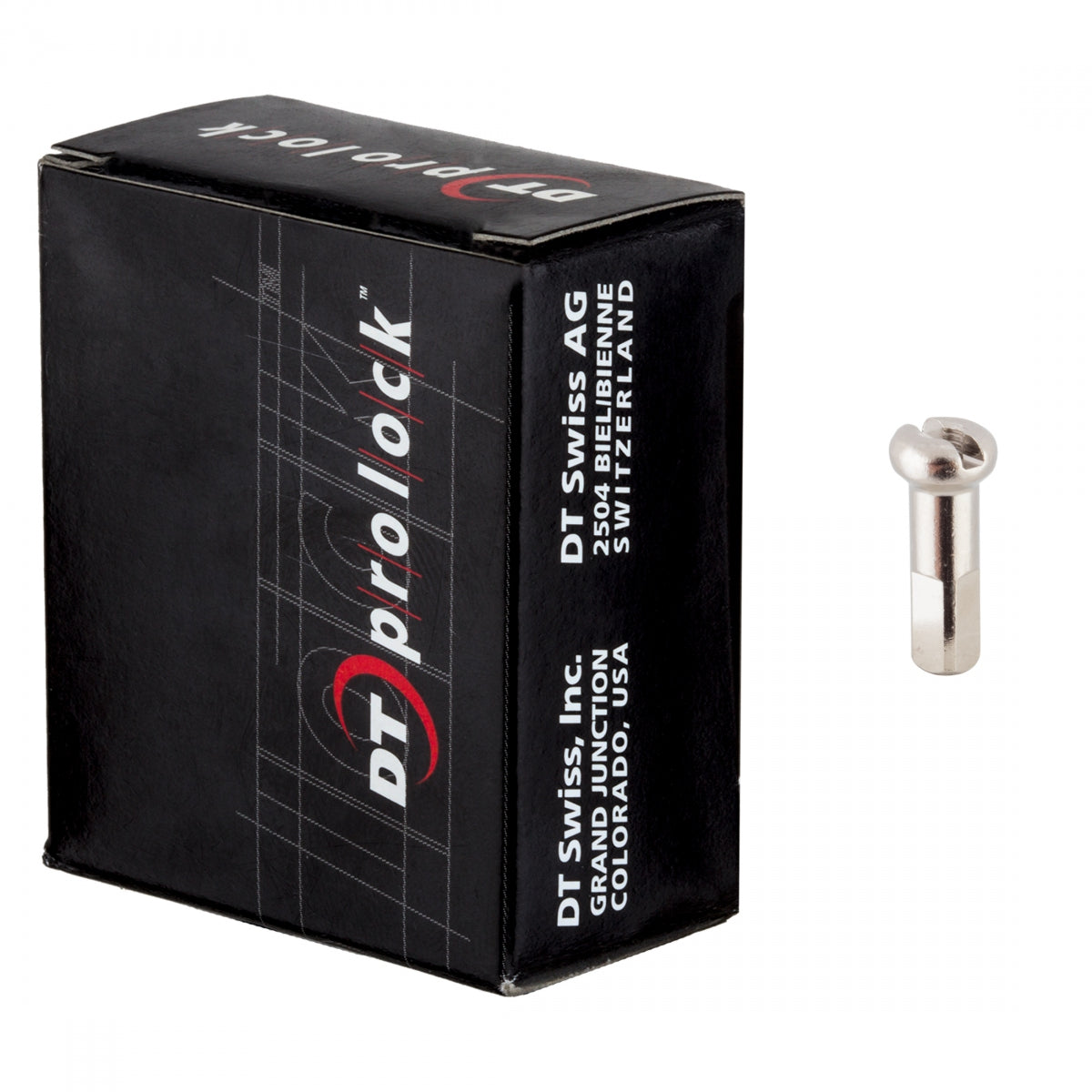 DT SWISS SPOKE NIPPLE DT BRASS 2.0x16mm PROLOCK BK BXof100 - DT SWISS