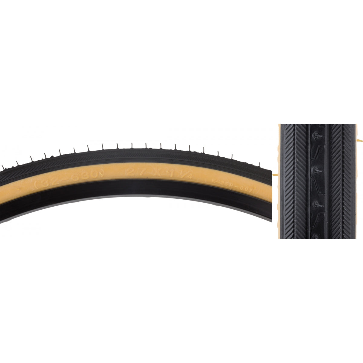 SUNLITE TIRE SUNLT 27x1-1/4 BK/GM RD HP90 WIRE - SUNLITE