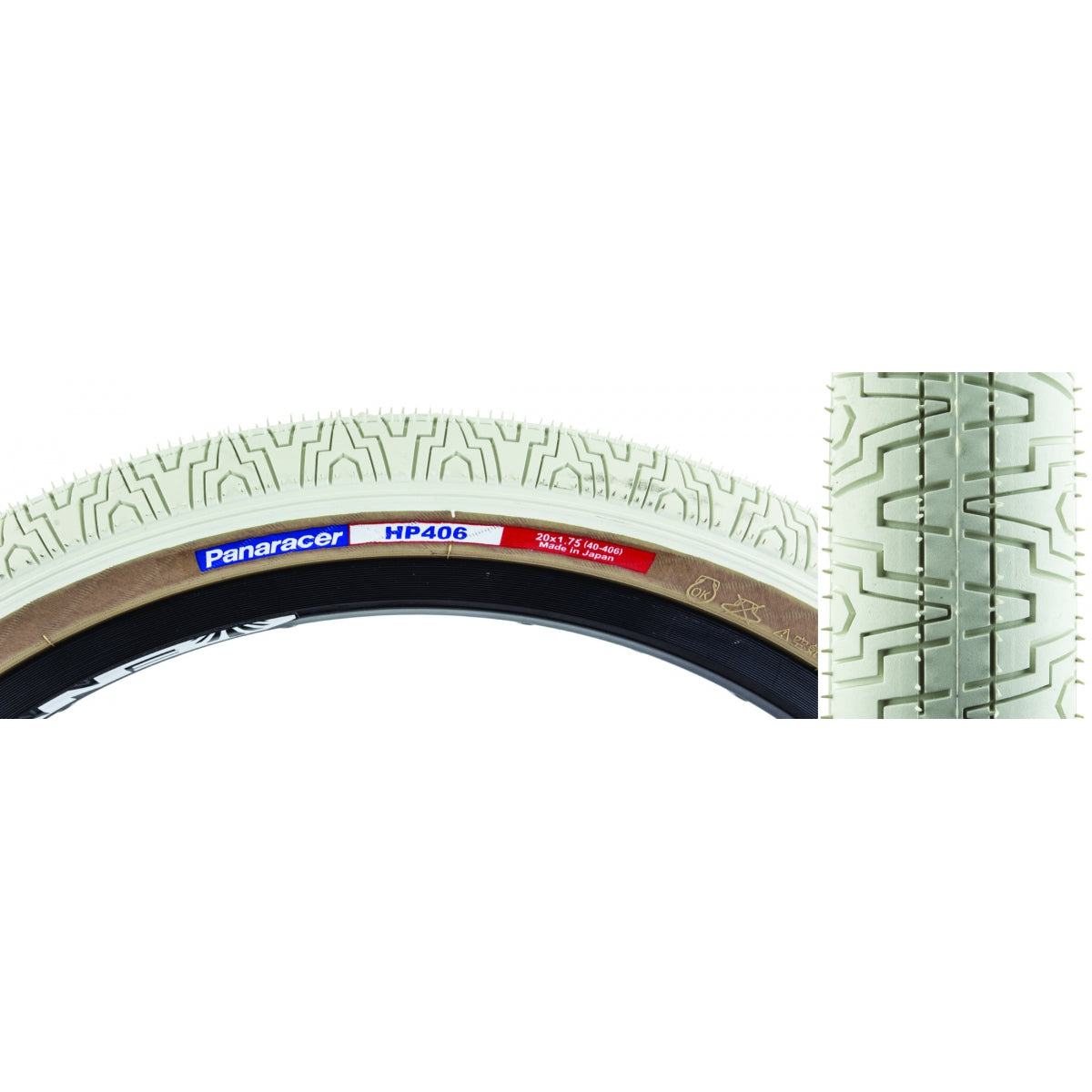 PANARACER TIRE PAN HP406 20x1.75 WIRE WH/YSK - PANARACER