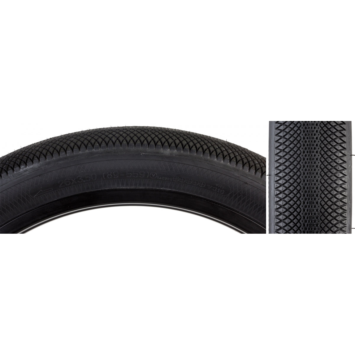SUNLITE TIRE SUNLT 26x3.5 BK/BK WIRE BAJA - SUNLITE