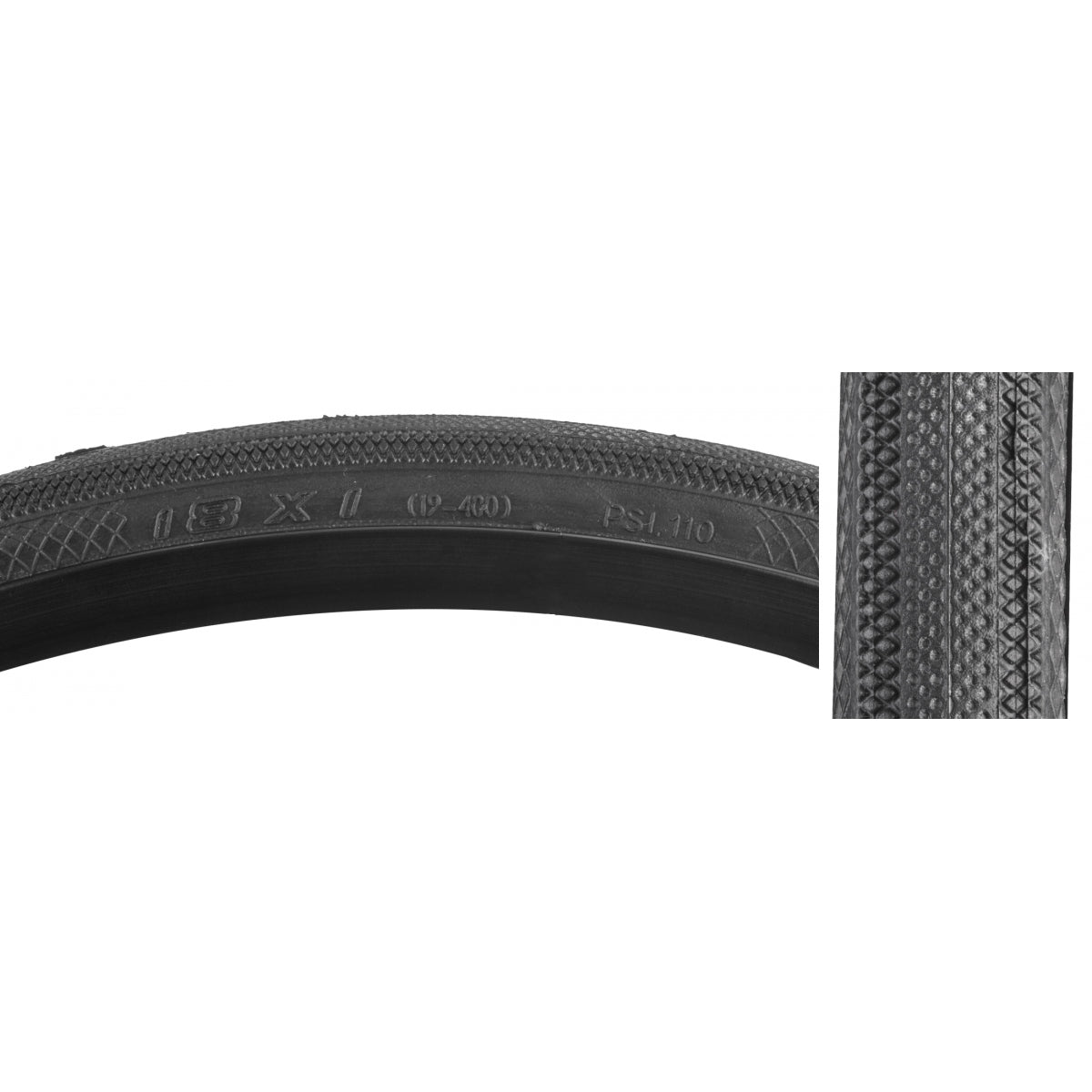 VEE TIRE & RUBBER TIRE VEE SPEEDSTER 18x1 BK FOLD - VEE TIRE & RUBBER