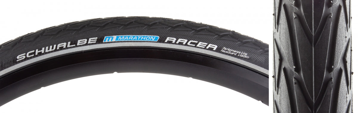 SCHWALBE TIRE SWB MARATHON RACER 26x1.5 PERF LITE R-GUARD BK/BSK/REF SP-GRIP E25 WIRE - SCHWALBE