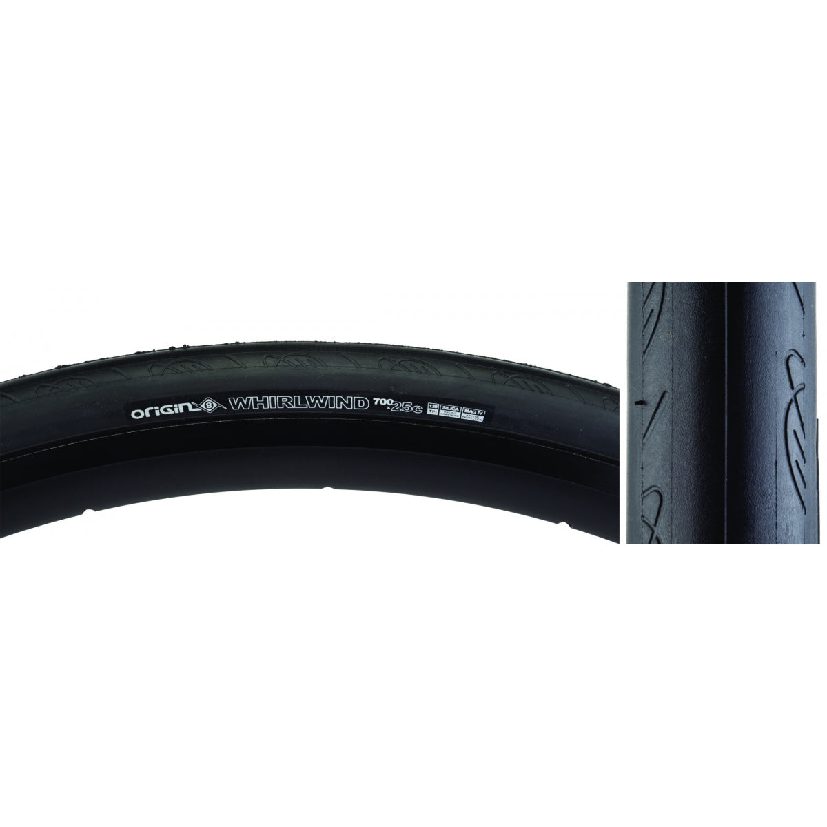 ORIGIN8 TIRE OR8 WHIRLWIND 700x25 FOLD BELT BK/BK - ORIGIN8