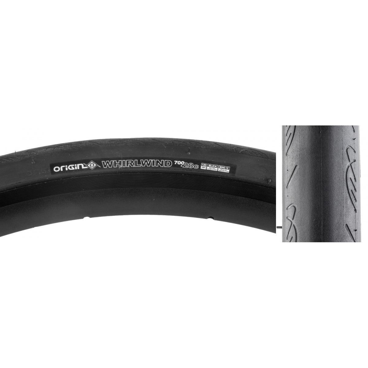 ORIGIN8 TIRE OR8 WHIRLWIND 700x28 FOLD BELT BK/BK - ORIGIN8