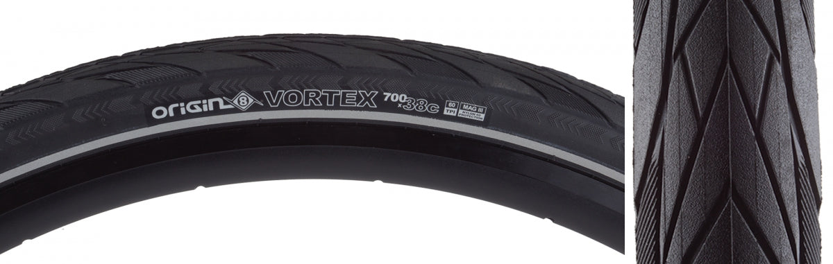 ORIGIN8 TIRE OR8 VORTEX 700x38 WIRE BELT BK/BK/REF - ORIGIN8