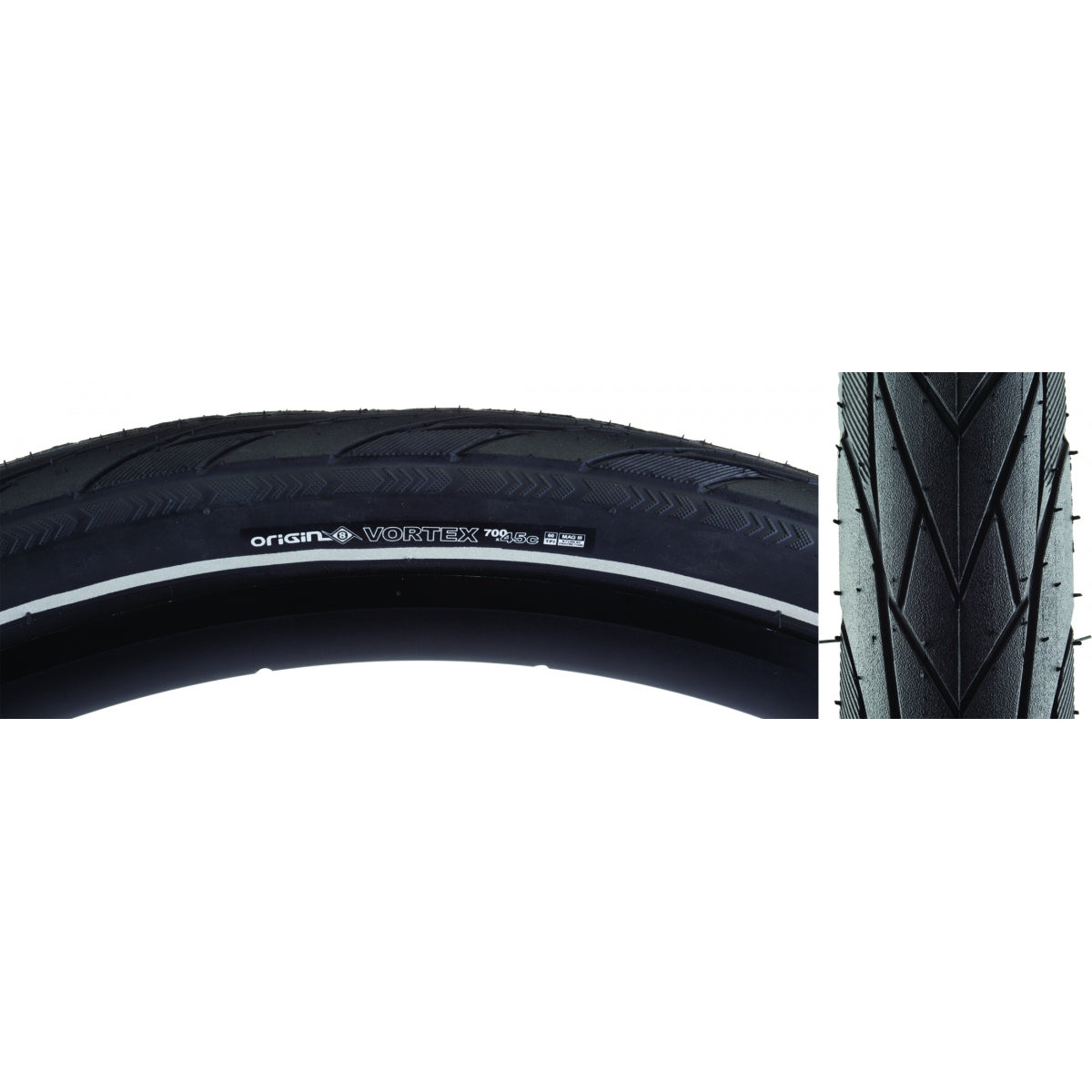 ORIGIN8 TIRE OR8 VORTEX 700x45 WIRE BELT BK/BK/REF - ORIGIN8