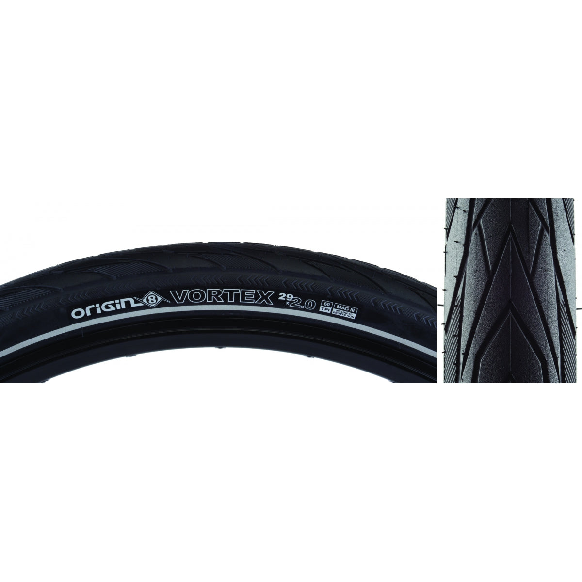 ORIGIN8 TIRE OR8 VORTEX 29x2.00 WIRE BELT BK/BK/REF - ORIGIN8