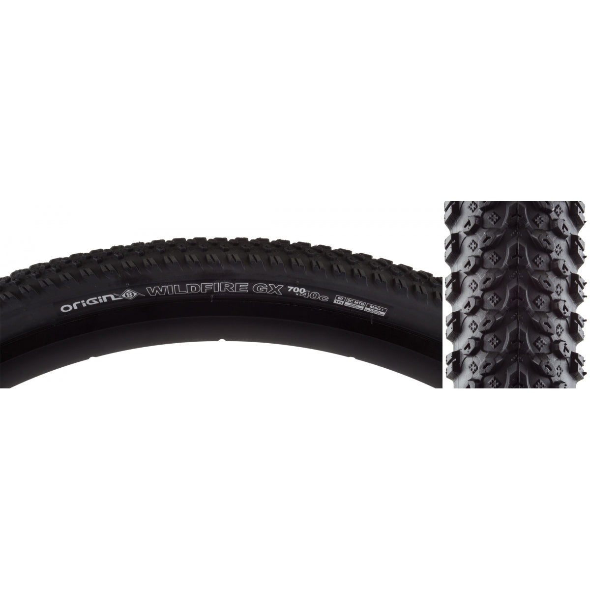 ORIGIN8 TIRE OR8 WILDFIRE GX 700x40 FOLD BELT BK/BK - ORIGIN8