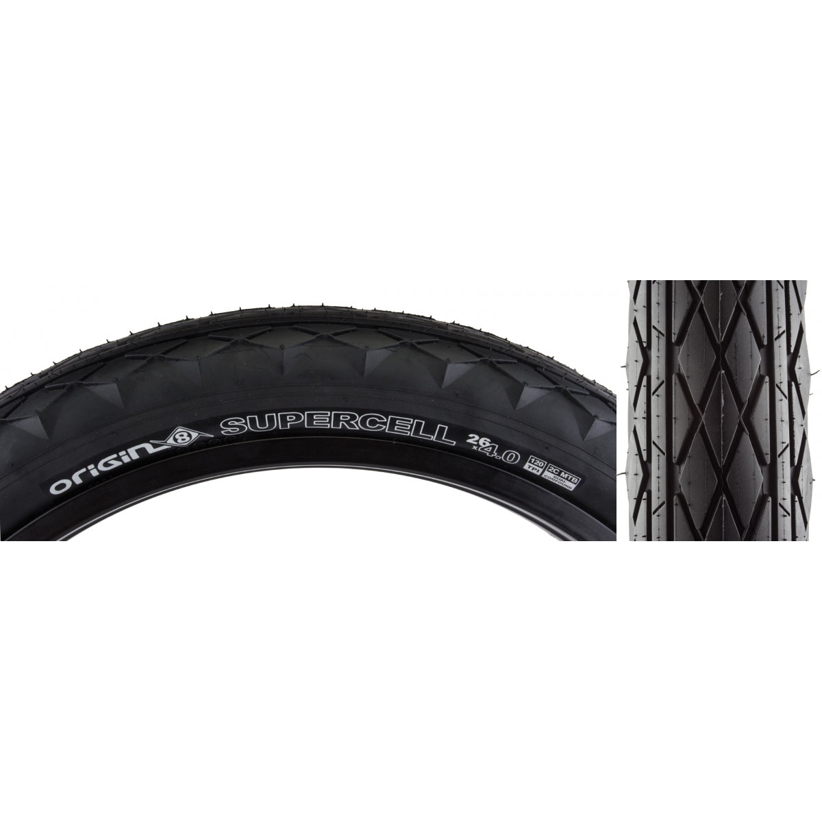 ORIGIN8 TIRE OR8 SUPERCELL 26x4.0 FOLD BK/BK - ORIGIN8