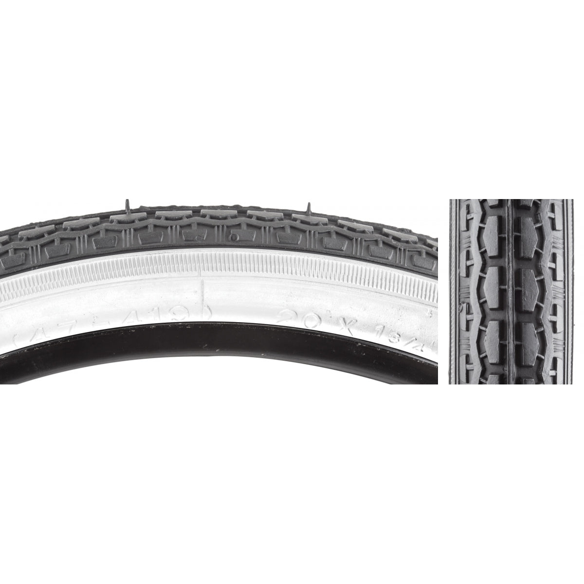 SUNLITE TIRE SUNLT 20x1-3/4 S7 BK/WH STREET K126 WIRE - SUNLITE