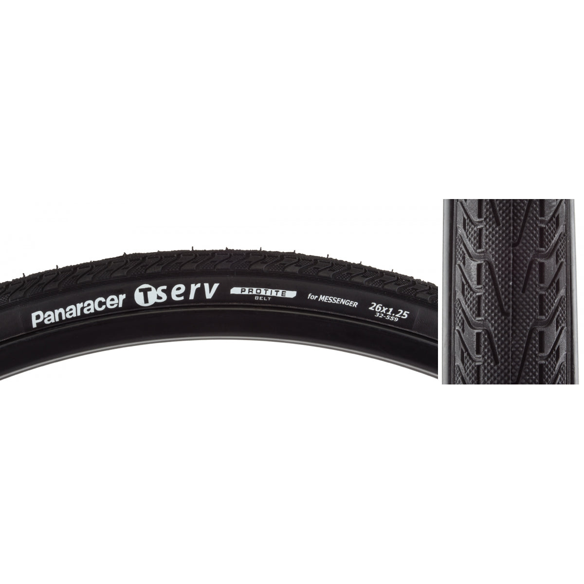 PANARACER TIRE PAN TSERV PROTITE 26x1.25 FOLD BK/BK - PANARACER