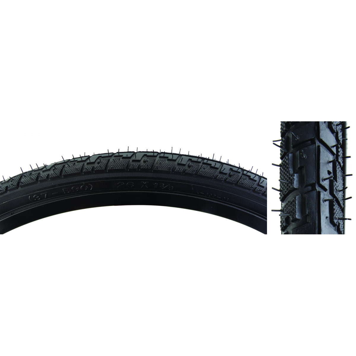 SUNLITE TIRE SUNLT 26x1-3/8 BK/BK HYBRID K830 WIRE - SUNLITE