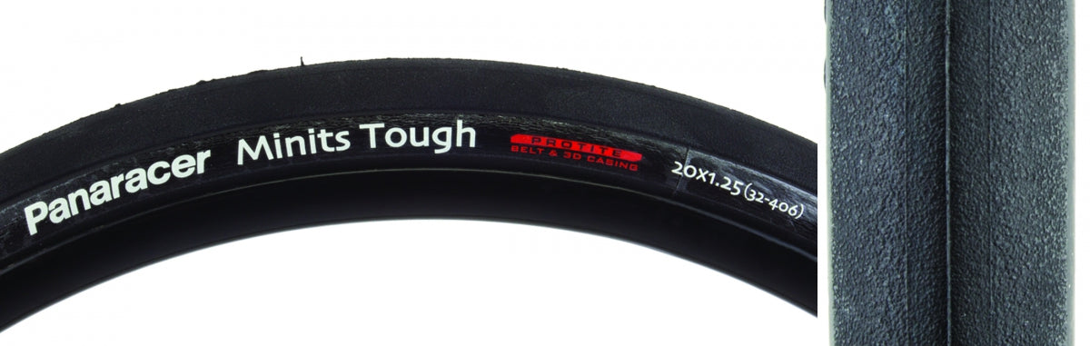PANARACER TIRE PAN MINITS TOUGH PROTITE 20x1.25 WIRE BK/BK - PANARACER