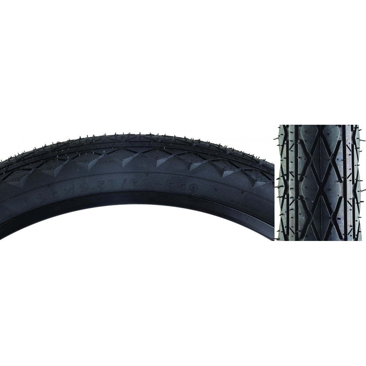 SUNLITE TIRE SUNLT 26x2.5 BK/BK REV WIRE - SUNLITE