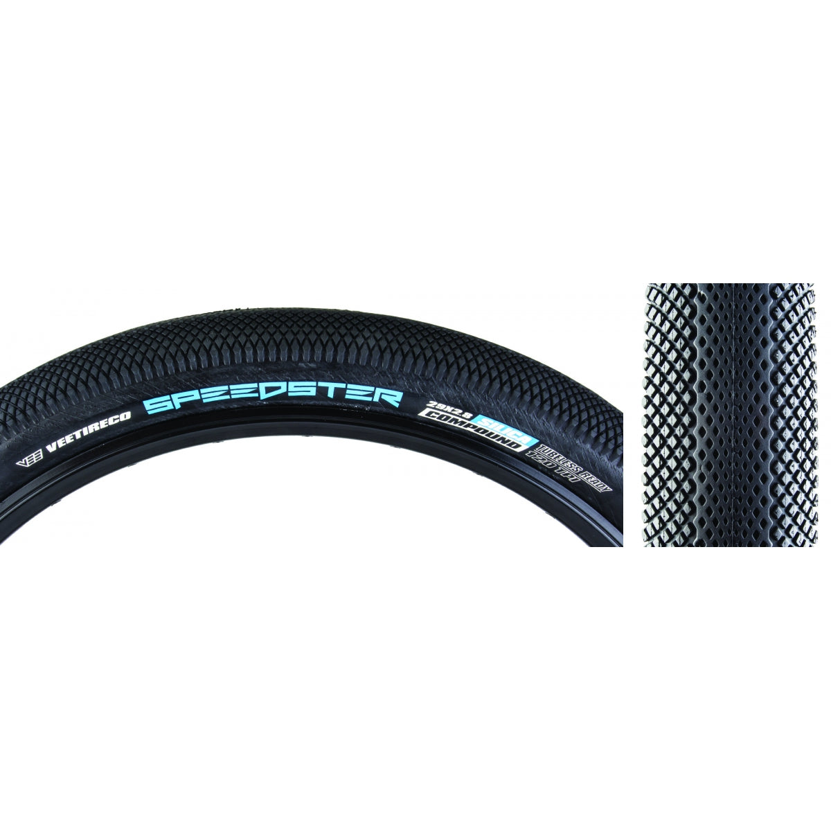 VEE TIRE & RUBBER TIRE VEE SPEEDSTER 29x2.8 BK/BK FOLD/120/SC - VEE TIRE & RUBBER