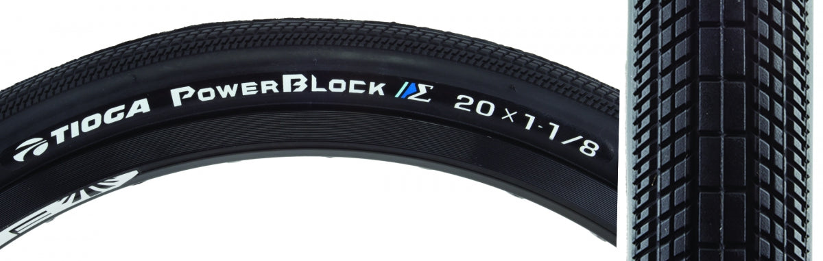 TIOGA TIRE TIOGA POWERBLOCK S-SPEC 20x1-1/8 FOLD BK - TIOGA