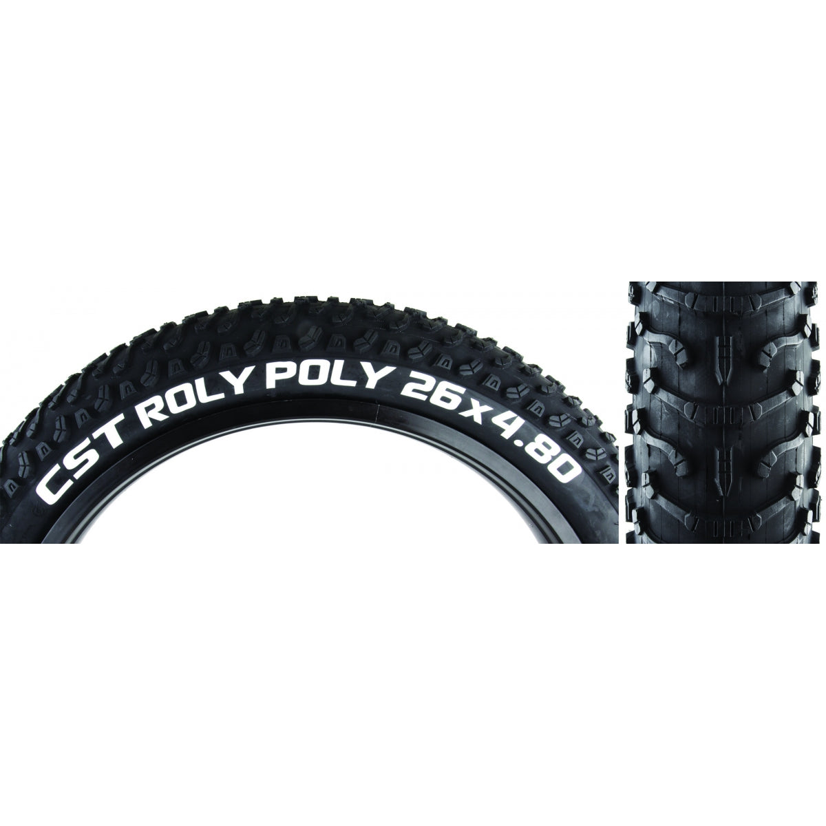 CST PREMIUM TIRE CSTP ROLY POLY 26x4.8 BK/BK WIRE SC - CST PREMIUM