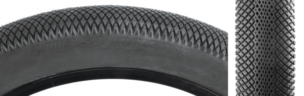 SUNLITE TIRE SUNLT 24x3.5 BK/BK WIRE BELTED BAJA - SUNLITE