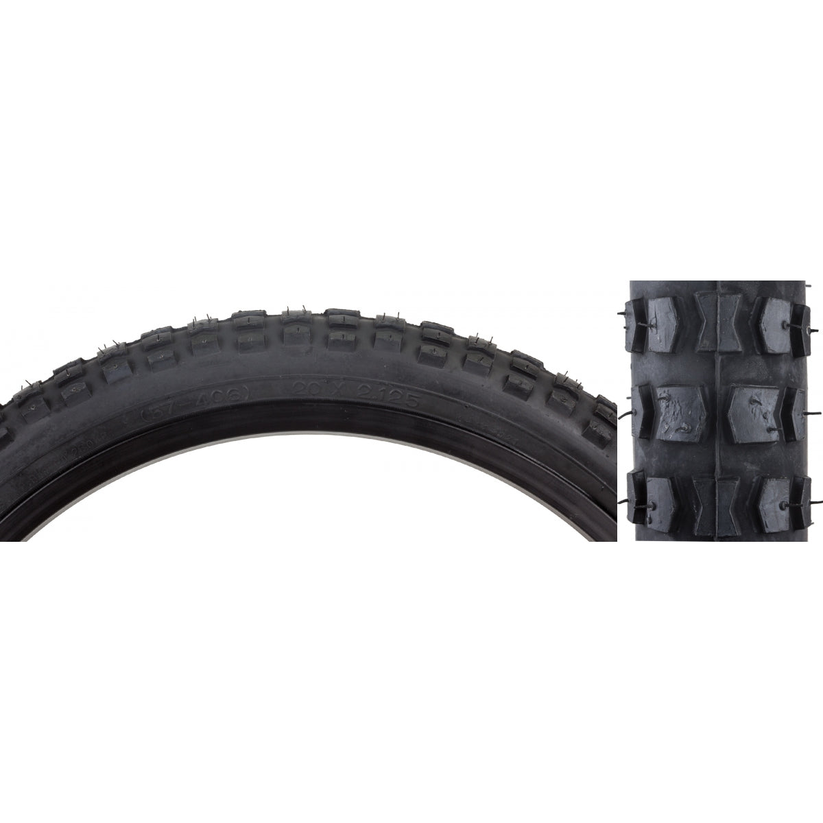 SUNLITE TIRE SUNLT 20x2.125 BK/BK MX K44 WIRE - SUNLITE