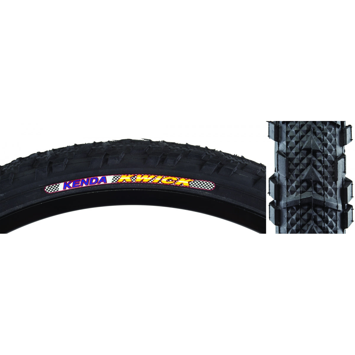KENDA TIRE KEN KWICK 24x1.95 BK/BK SRC/30 WIRE 65psi - KENDA