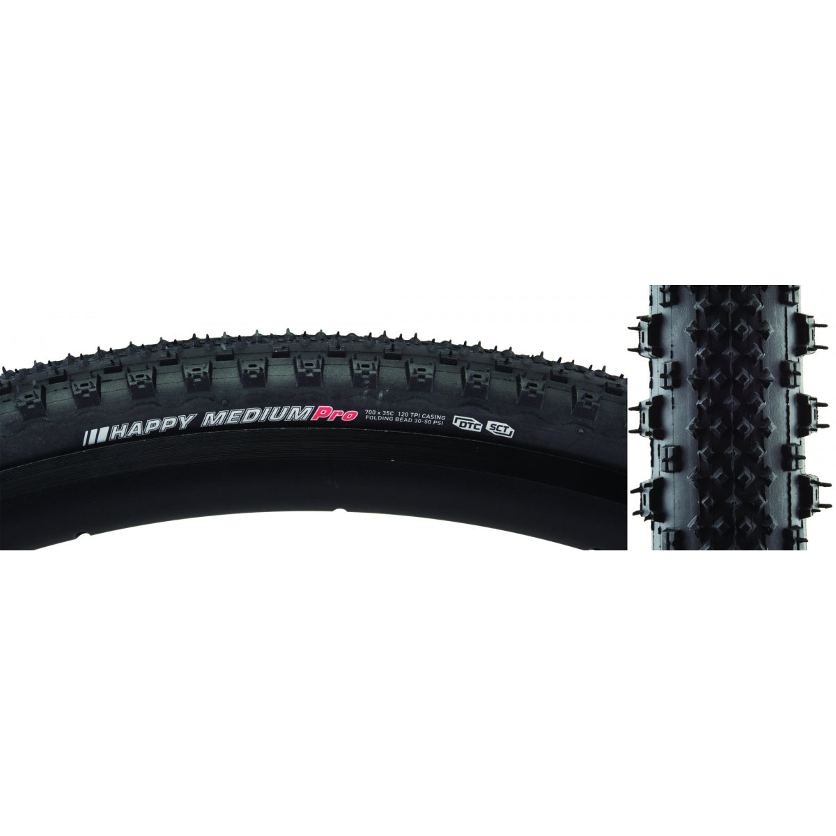 KENDA TIRE KEN HAPPY MEDIUM PRO 700x35 BK/BK/REF-HP DTC/KSCT/TLR/120 FOLD 50psi - KENDA