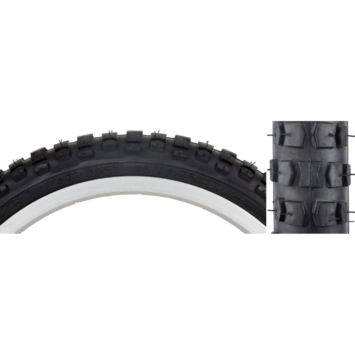 SUNLITE TIRE SUNLT 16x1.75 BK/BK MX K44 WIRE - SUNLITE