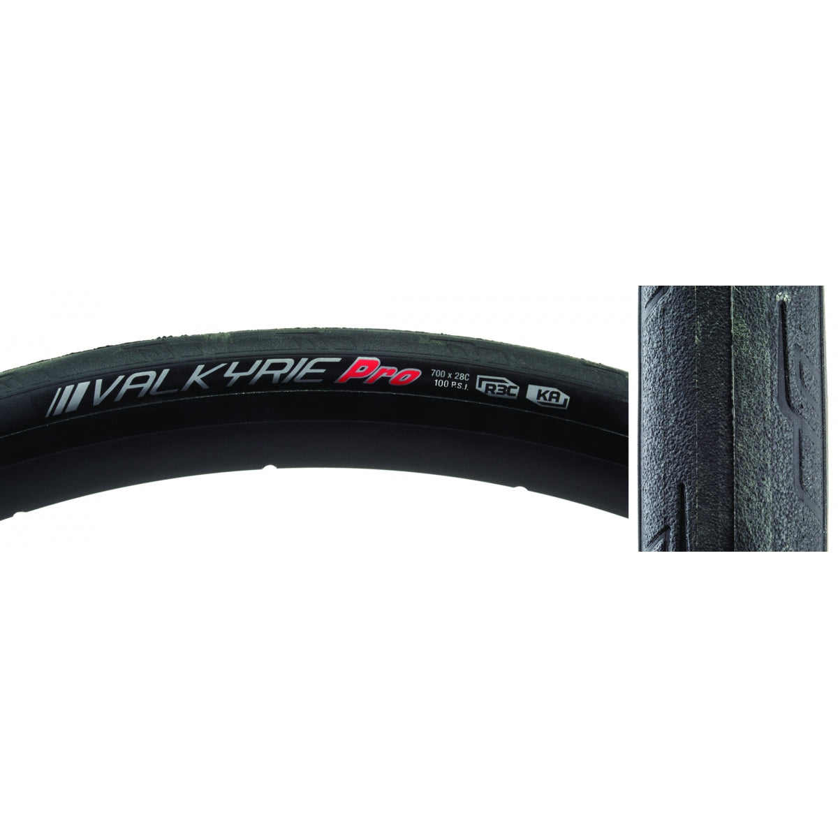 KENDA TIRE KEN VALKYRIE PRO 700x28 BK/BK/REF-HP R3C/KA/120 FOLD 100psi - KENDA