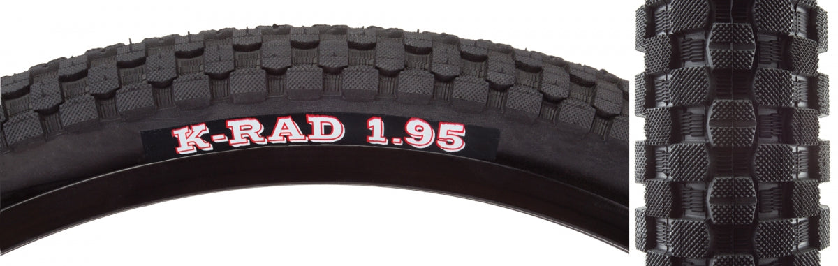 KENDA TIRE KEN K-RAD SPORT 20x1.95 BK/BK SRC/60 WIRE 65psi - KENDA