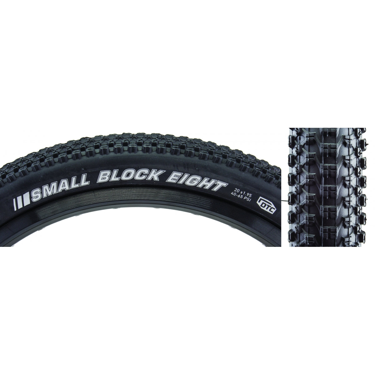KENDA TIRE KEN SMALL BLOCK 8 SPORT 20x1.95 BK/BK DTC/60 WIRE 65psi - KENDA