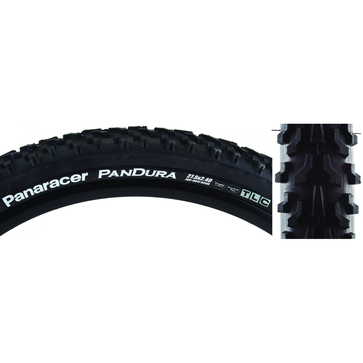 PANARACER TIRE PAN PANDURA 27.5x2.4 TBLS FOLD BK/BK - PANARACER
