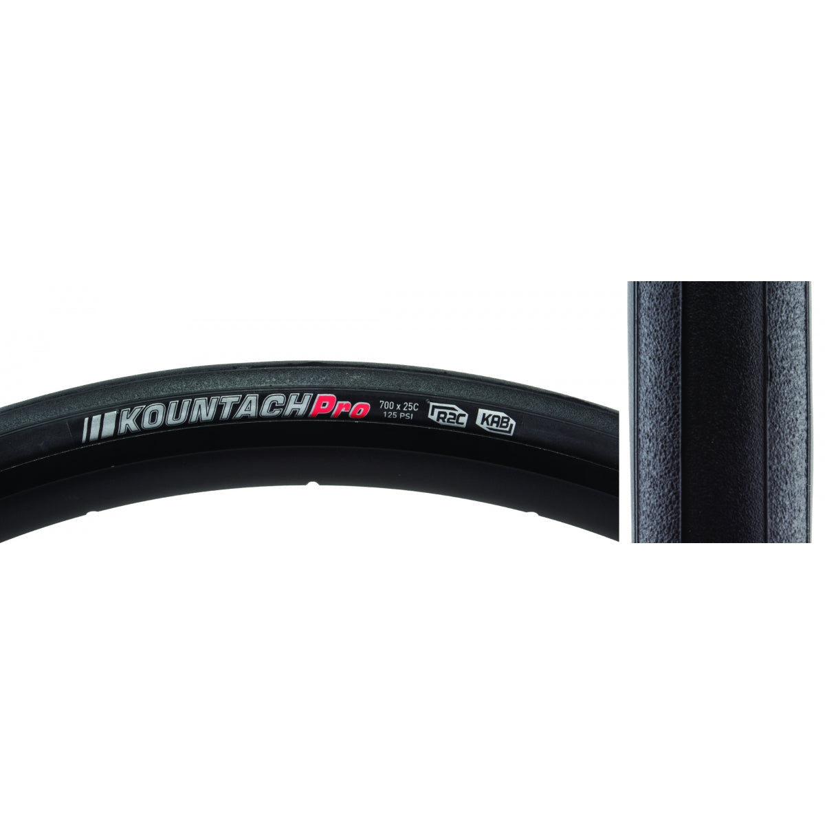 KENDA TIRE KEN KOUNTACH PRO 700x25 BK/BK/REF-HP R2C/ICB/120 FOLD 125psi - KENDA