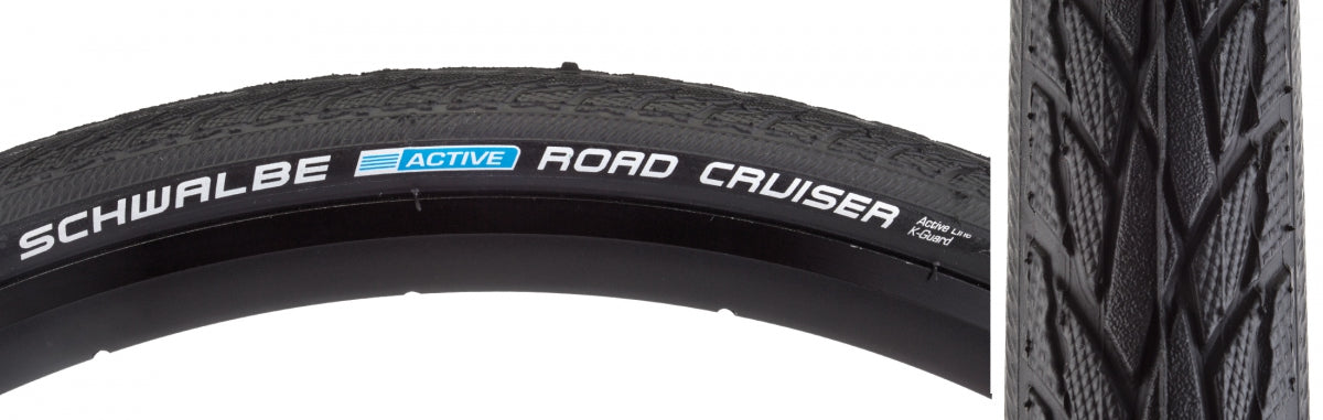 SCHWALBE TIRE SWB ROAD CRUISER 16x1.75 ACTIVE TWIN K-GUARD BK/BSK GN-COMPOUND WIRE - SCHWALBE