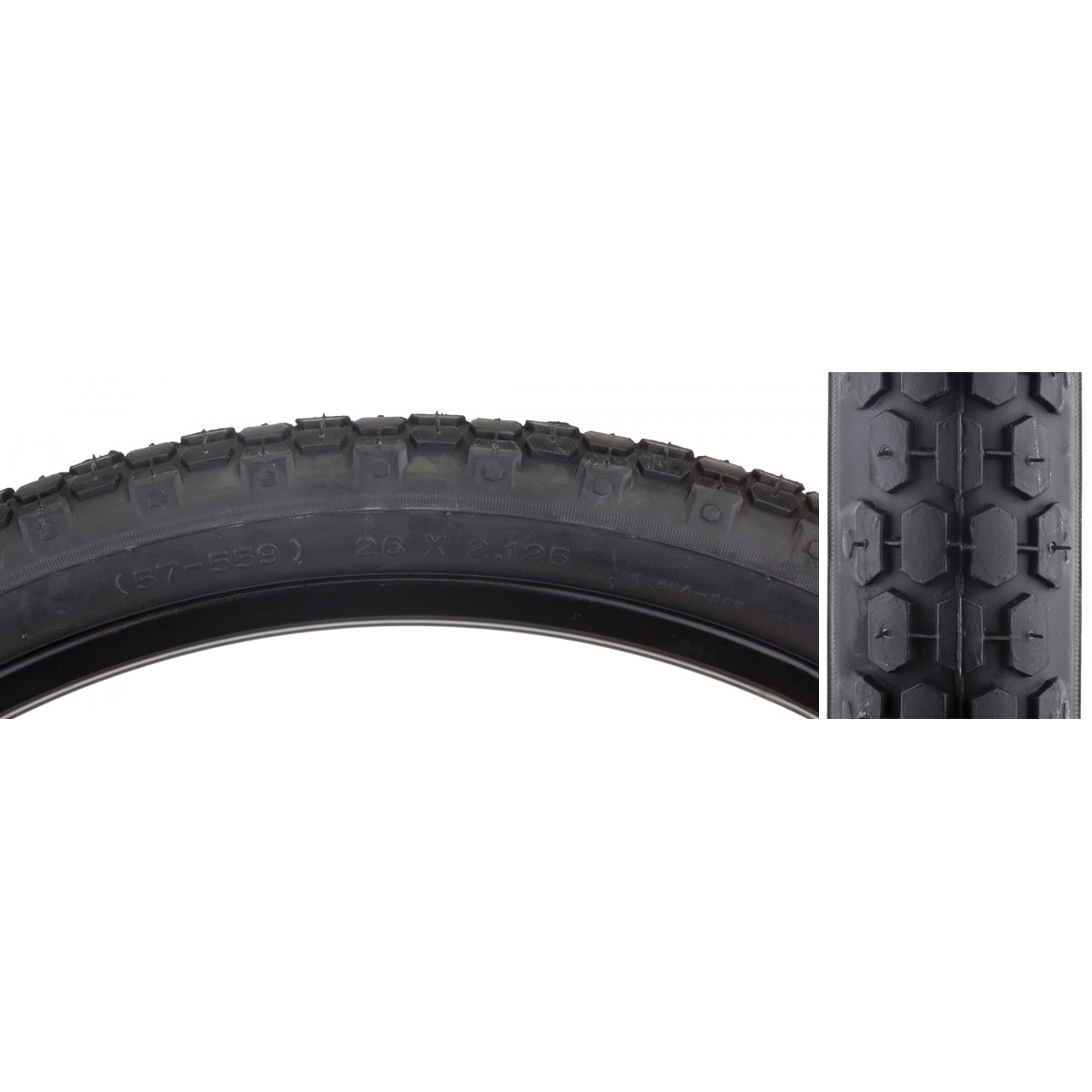 SUNLITE TIRE SUNLT 26x2.125 BK/BK CRUISER K80 WIRE - SUNLITE