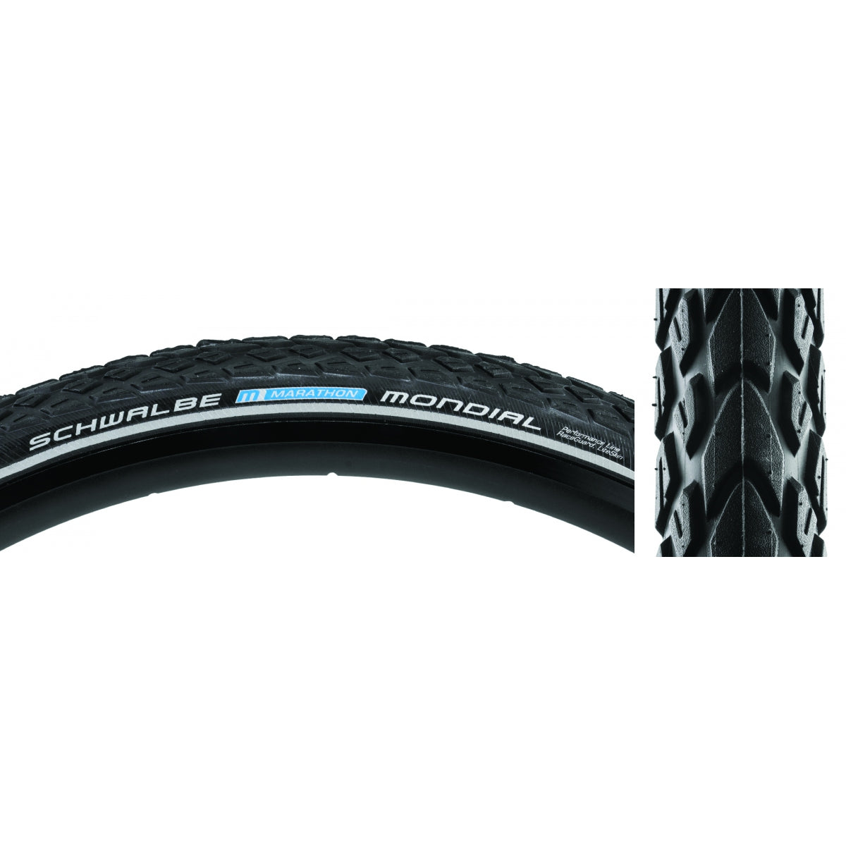 SCHWALBE TIRE SWB MARATHON MONDIAL 700x35 PERF LITE R-GUARD BK/BSK/REF ENDURANCE E25 WIRE - SCHWALBE