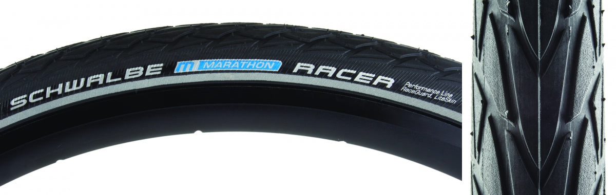 SCHWALBE TIRE SWB MARATHON RACER 700x38 PERF LITE R-GUARD BK/BSK/REF SP-GRIP E25 WIRE - SCHWALBE