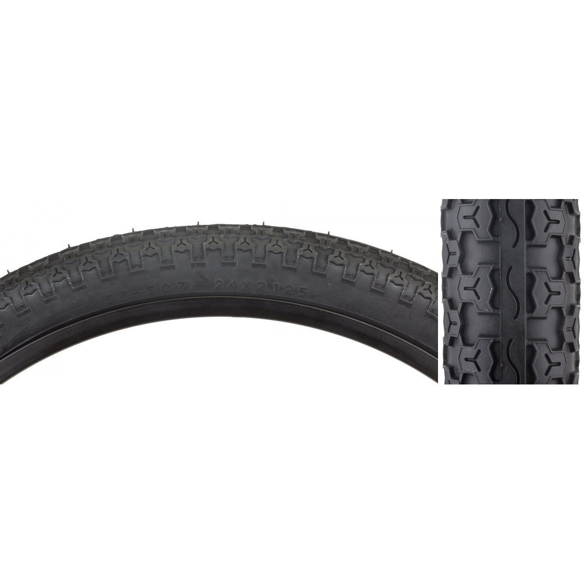 SUNLITE TIRE SUNLT 24x2.125 BK/BK RAISD CTR K52 WIRE - SUNLITE