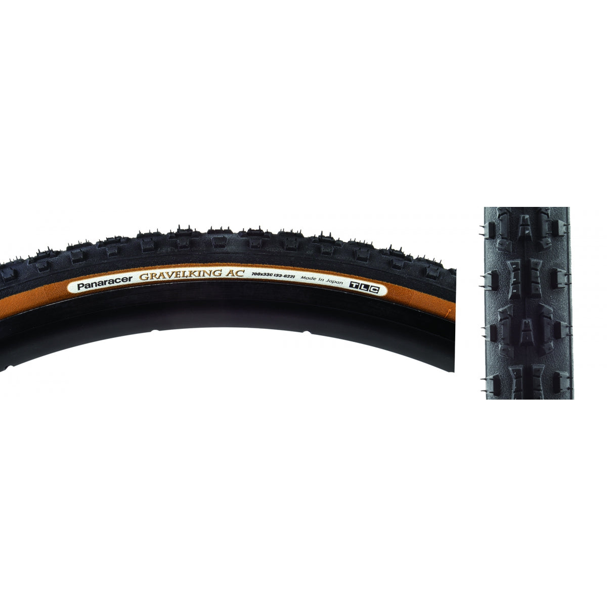 PANARACER TIRE PAN GRAVELKING AC KNOBBY 700x33 FOLD TBLS BK/BN - PANARACER