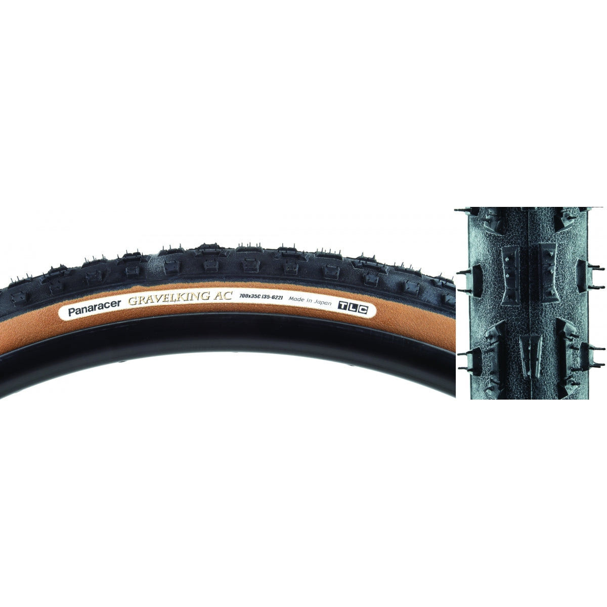 PANARACER TIRE PAN GRAVELKING AC KNOBBY 700x35 FOLD TBLS BK/BN - PANARACER
